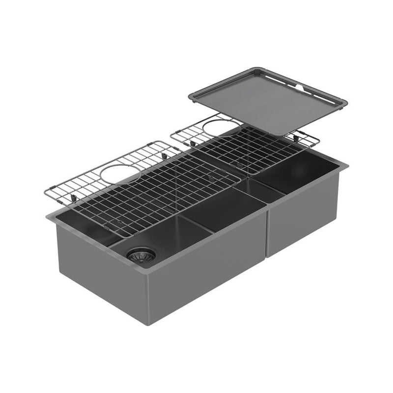 Abey Piazza One & 3-4 Square Bowl Black Pearl