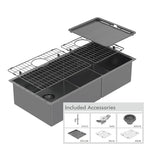 Abey Piazza One & 3-4 Square Bowl Black Pearl - CR500DB