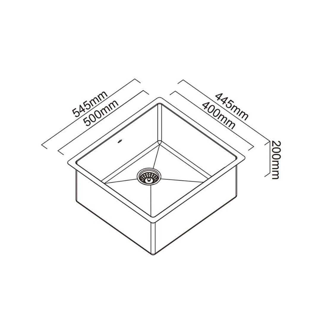 Abey Piazza Single Bowl Black Pearl - CR500B