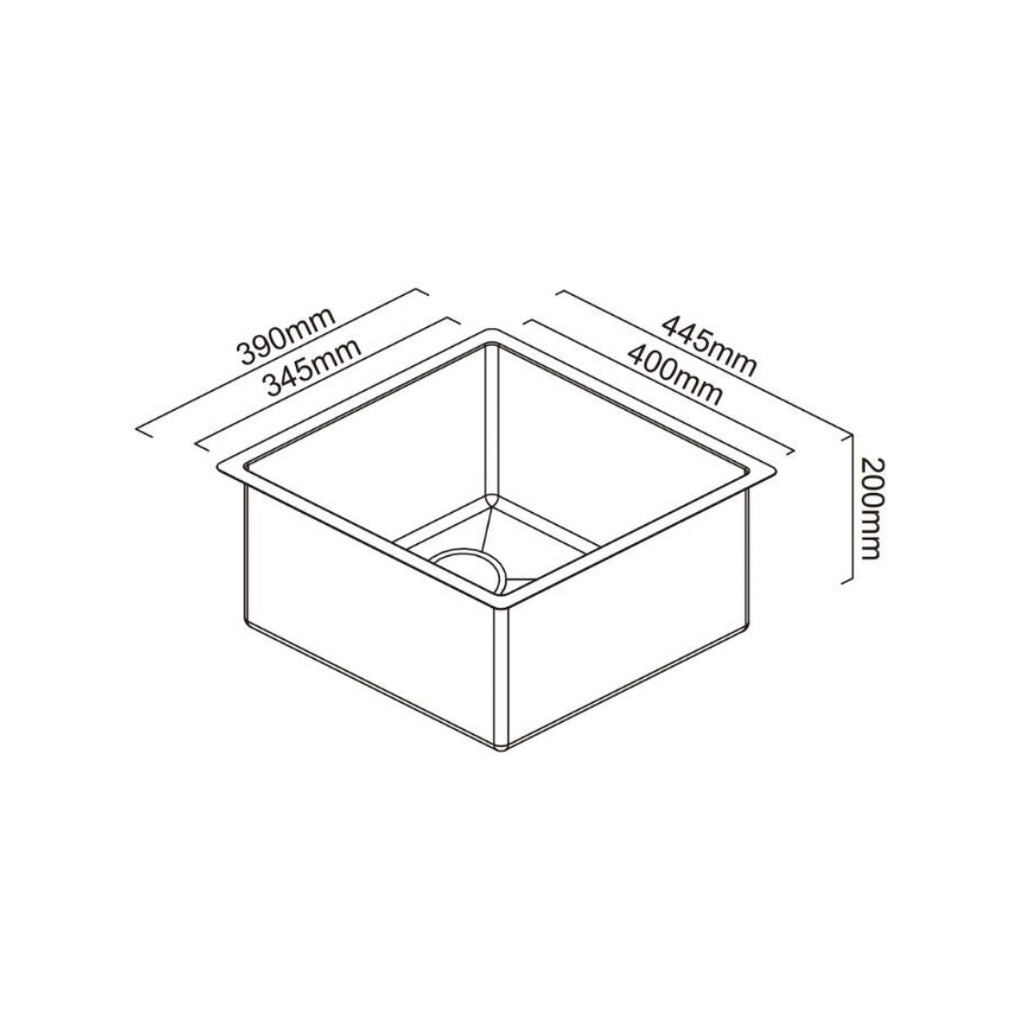 Abey Piazza Square Bowl Artisan Copper - CR340CO