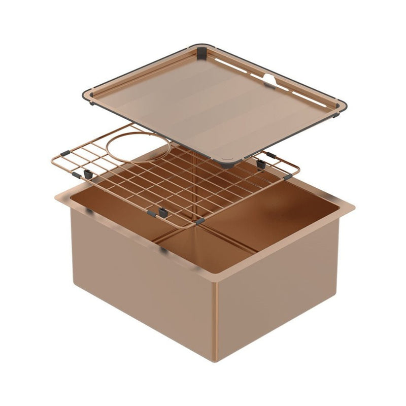 Abey Piazza Square Bowl Artisan Copper