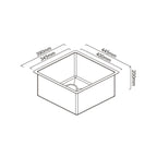 Abey Piazza Square Bowl Black Pearl - CR340B