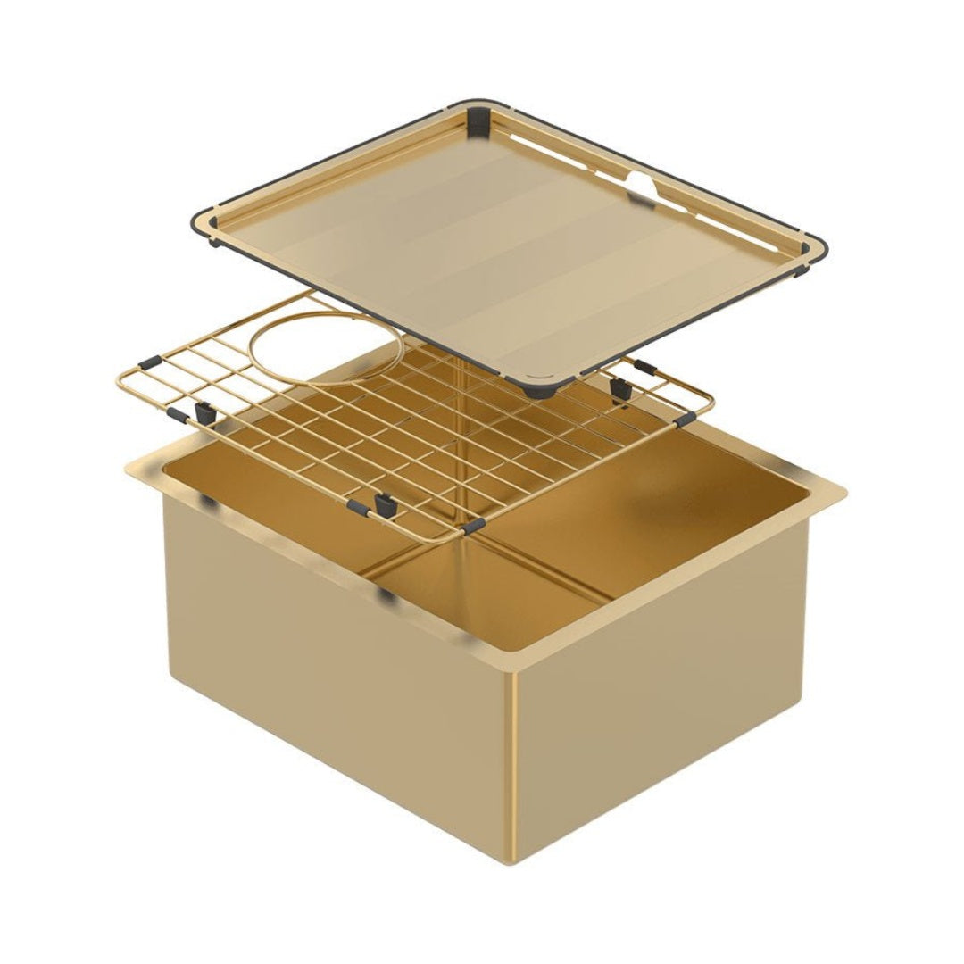 Abey Piazza Square Bowl Eureka Gold - CR340G