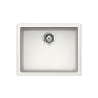 Abey SCHOCK Quadro Large Topmount-Undermount Single Bowl Sink - Alpina - QN-100W
