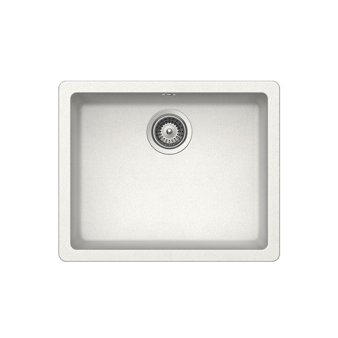 Abey SCHOCK Quadro Large Topmount-Undermount Single Bowl Sink - Alpina - QN-100W
