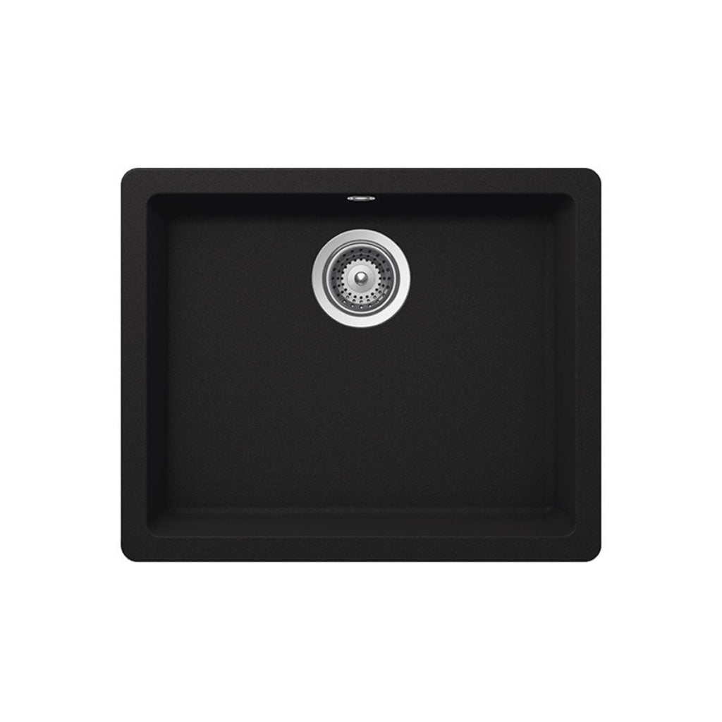 Abey SCHOCK Quadro Large Topmount-Undermount Single Bowl Sink - Onyx - QN-100B