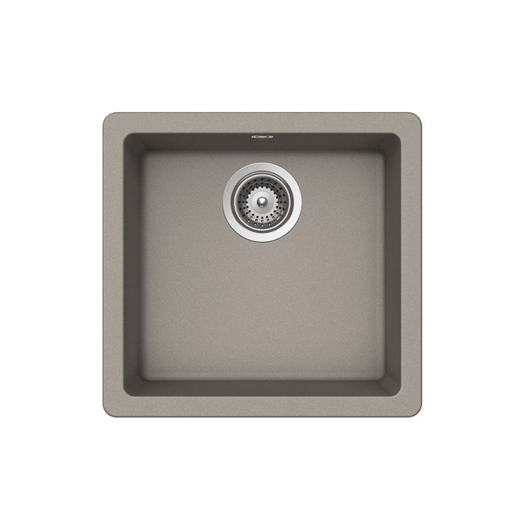 Abey SCHOCK Quadro Topmount-Undermount Single Bowl Sink - Concrete - QN-100SC