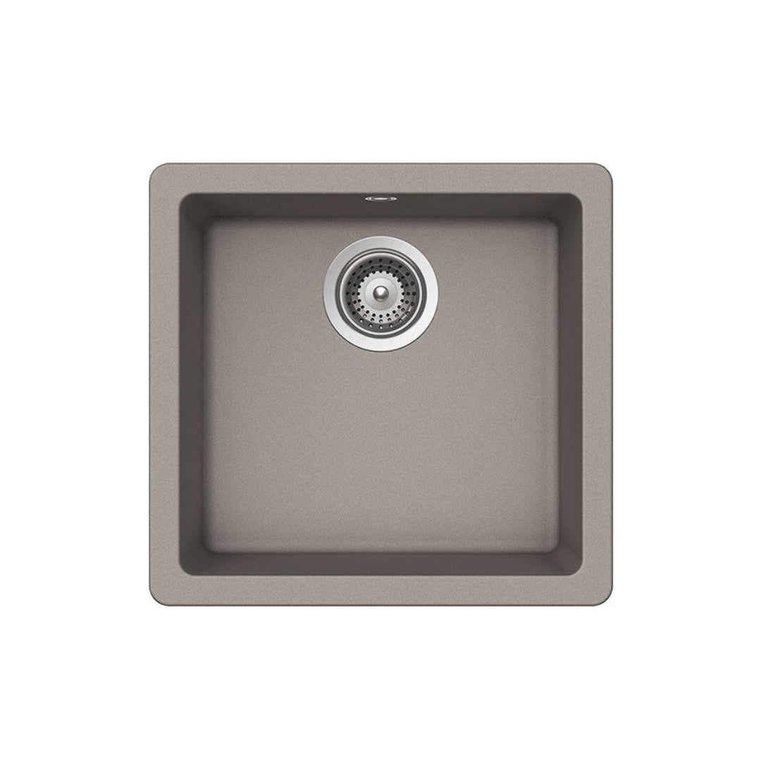 Abey SCHOCK Quadro Topmount-Undermount Single Bowl Sink - Concrete - QN-100SC