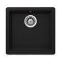 Abey SCHOCK Quadro Topmount-Undermount Single Bowl Sink - Onyx - QN-100SB