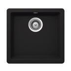 Abey SCHOCK Quadro Topmount-Undermount Single Bowl Sink - Onyx - QN-100SB