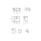 Abey SCHOCK Soho N100S Topmount-Undermount Sink - Magma - N100SB