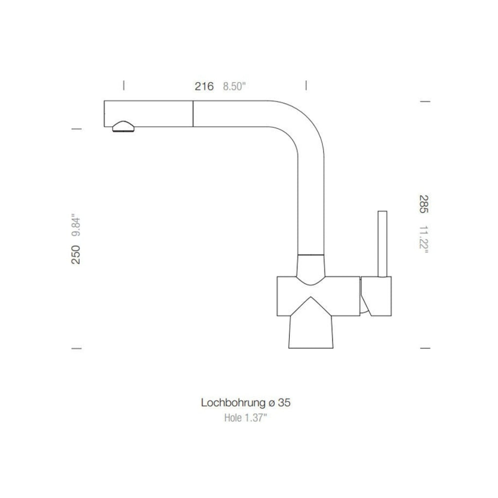 Abey Schock Alfresco 316 Marine Grade Laios Pullout Sink Mixer - Stainless Steel - 517120
