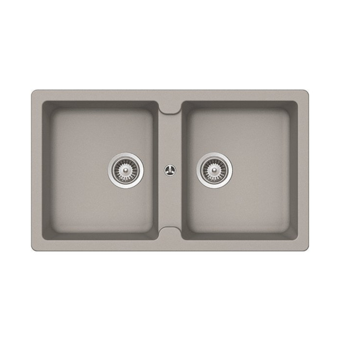 Abey Schock Typos Undermount Double Bowl Sink NTH - Concrete - TN200C-NTH
