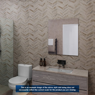 Thermogroup Jackson Rectangle Polished Edge Mirror - 1200x800mm Glue-to-Wall and Demister - JS1280GTD