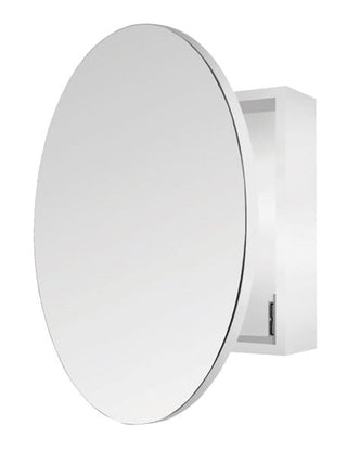 Thermogroup Round Shaving Mirror Cabinet 400x400x150mm with 600mmø Mirror Door - ASCR