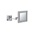 Thermogroup 3x Magnification Chrome Wall Mounted Shaving Mirror, 200x200mm with Concealed Wiring - LS205CSMC