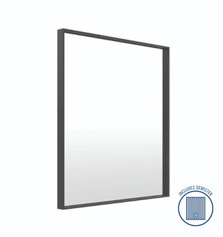 Thermogroup Contractor 750x900mm Mirror with Matt Black Frame with Demister - BMS759BFD