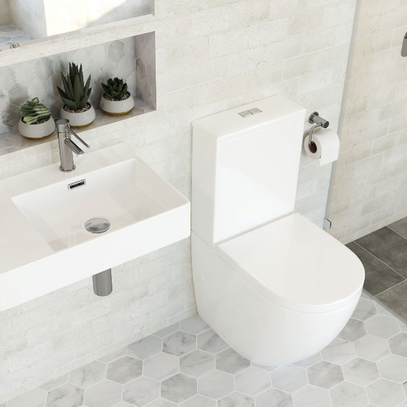 Fienza Alix BTW Toilet Suite R&T Cistern S-Trap - Bottom Inlet