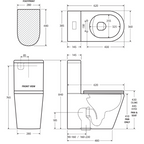 Fienza Aluca BTW Toilet Suite Slim Seat Bottom Inlet S-Trap R&T Cistern - K314A-2