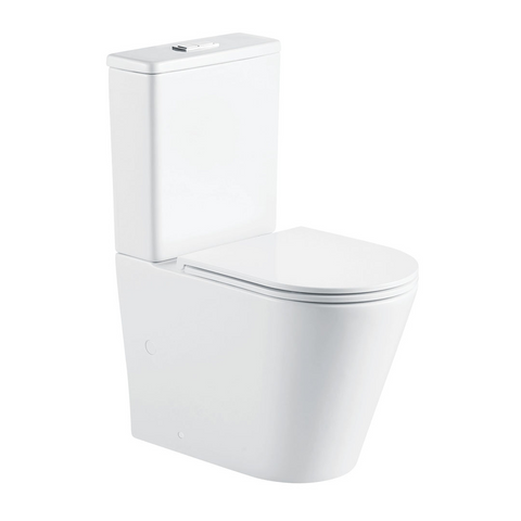 Fienza Aluca BTW Toilet Suite Slim Seat Bottom Inlet S-Trap Geberit Cistern - K314GEA-2