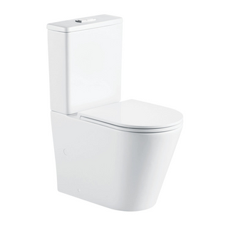 Fienza Aluca BTW Toilet Suite Slim Seat Back Inlet S-Trap Geberit Cistern - K314GEA-2