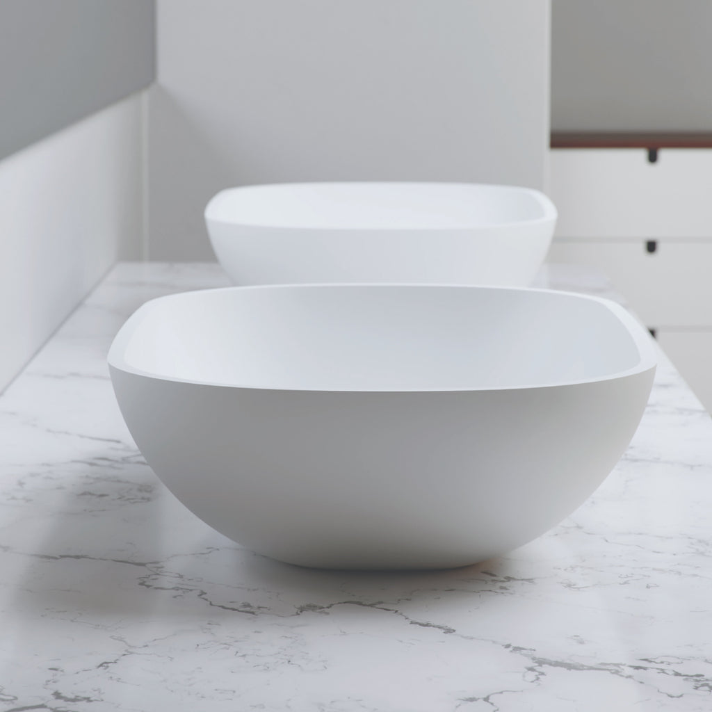 Dadoquartz Amsterdam Above Counter Basin - Matte White - SWMBAS62-M