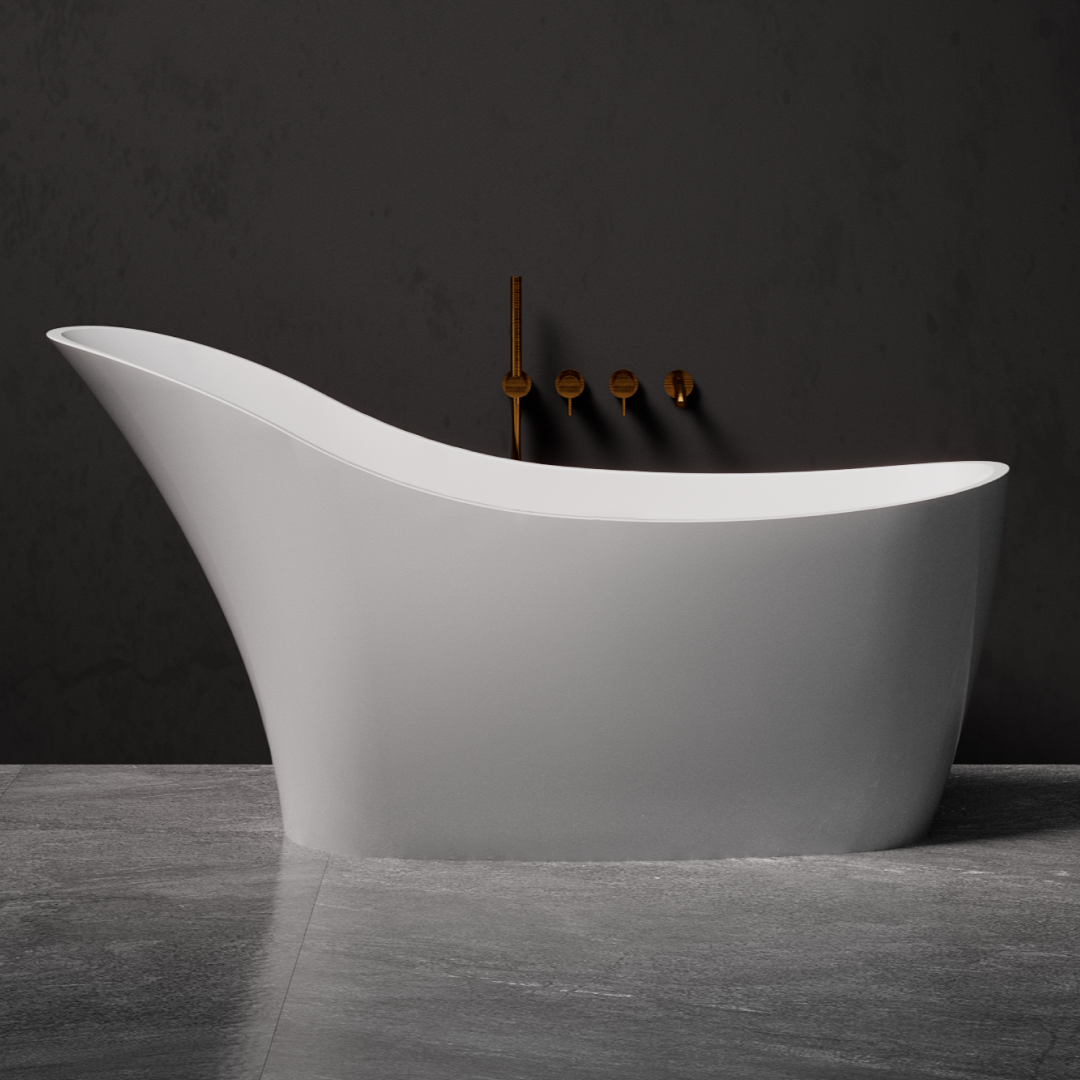 Pietra Bianca Anna 1690mm Freestanding Bath - White Matte - PB4011-WM