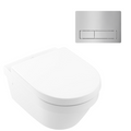 Villeroy & Boch Architectura 3.0 Wall Hung Toilet incl/Villeroy & Boch Cistern Package - 150S Chrome Button - 4694HR01S4B + 92233500 + 92241561
