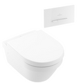 Villeroy & Boch Architectura 3.0 Wall Hung Toilet incl/Villeroy & Boch Cistern Package - E300 White Button - 4694HR01S4B + 92233500 + 92218068