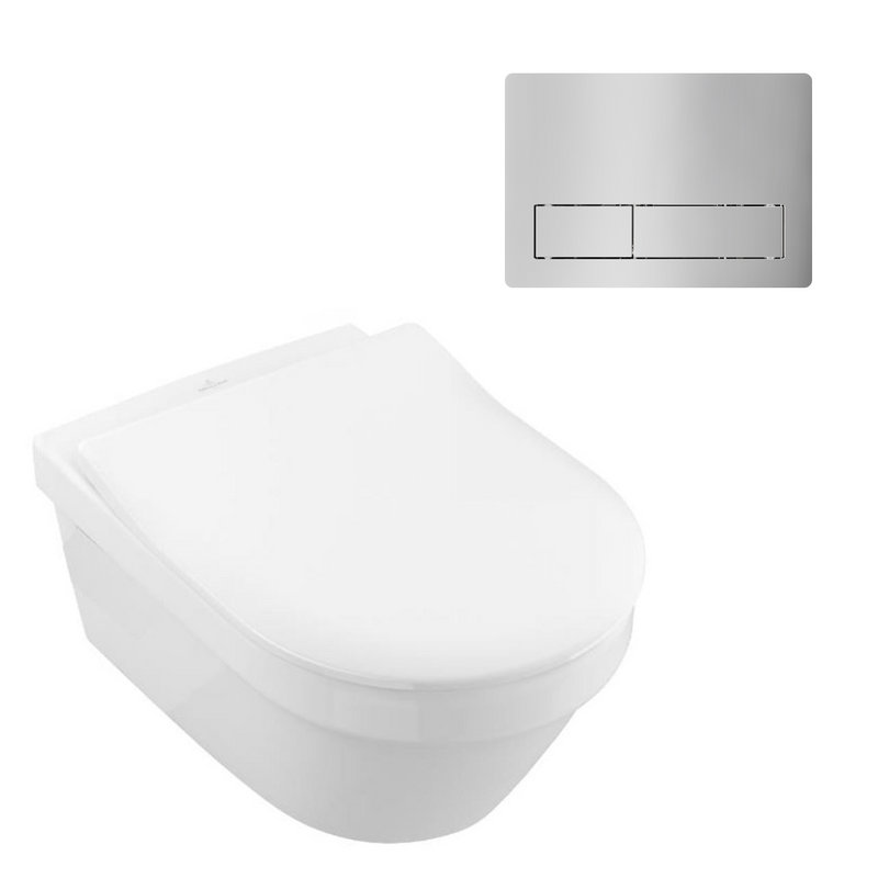 Villeroy & Boch Architectura 3.0 Wall Hung Toilet incl/Slim Seat & VB Cistern Package