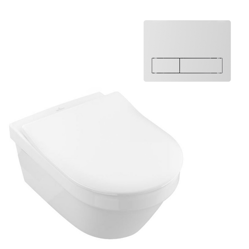 Villeroy & Boch Architectura 3.0 Wall Hung Toilet incl/Slim Seat & VB Cistern Package