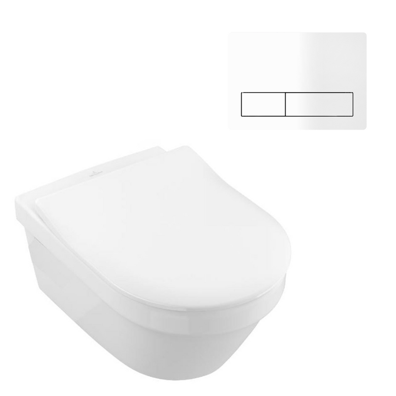 Villeroy & Boch Architectura 3.0 Wall Hung Toilet incl/Slim Seat & VB Cistern Package
