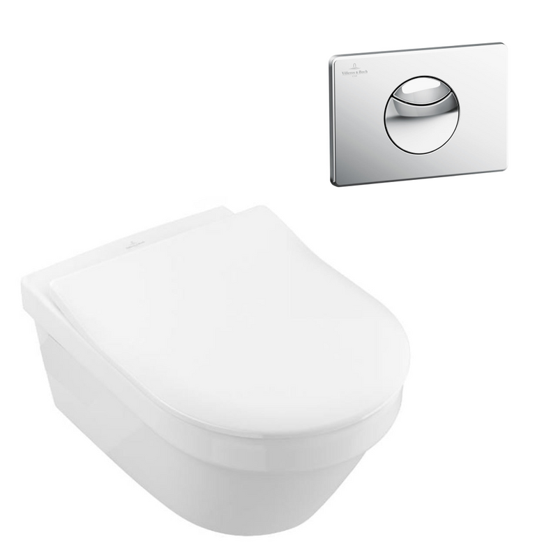 Villeroy & Boch Architectura 3.0 Wall Hung Toilet incl/Slim Seat & VB Cistern Package