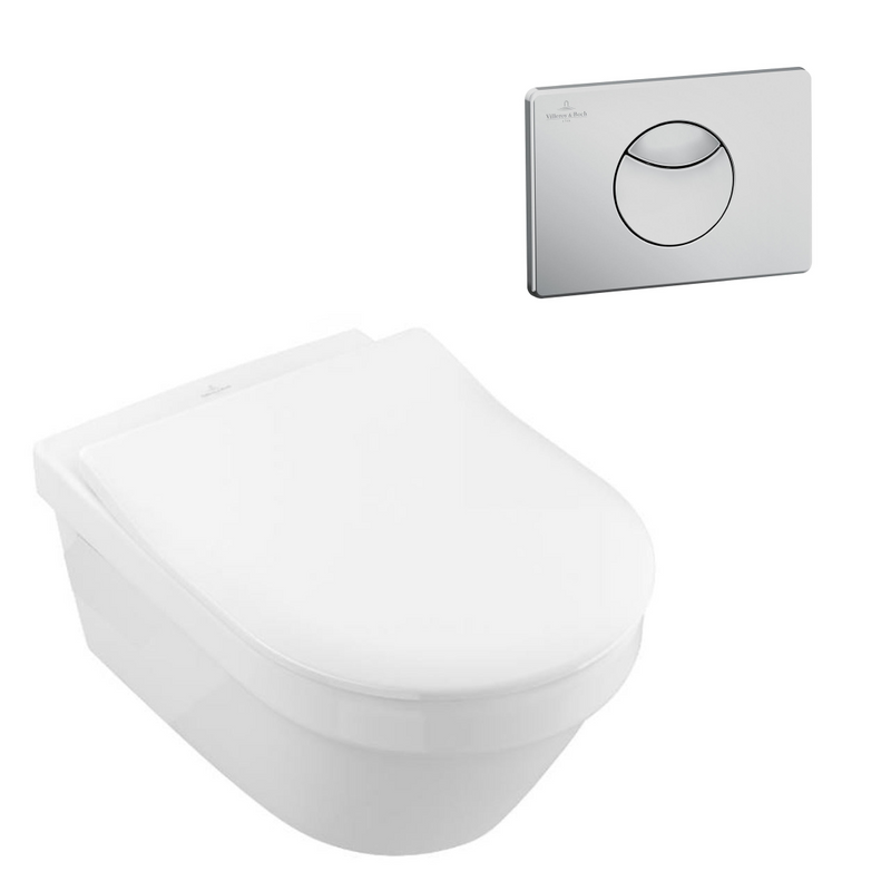 Villeroy & Boch Architectura 3.0 Wall Hung Toilet incl/Slim Seat & VB Cistern Package