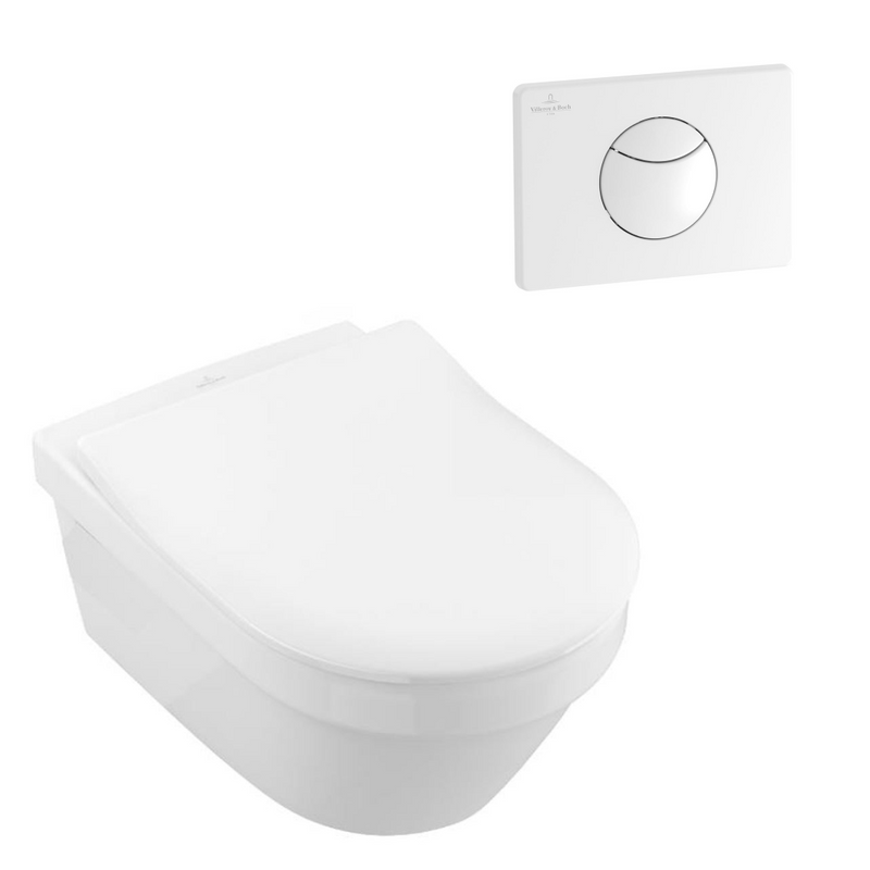 Villeroy & Boch Architectura 3.0 Wall Hung Toilet incl/Slim Seat & VB Cistern Package