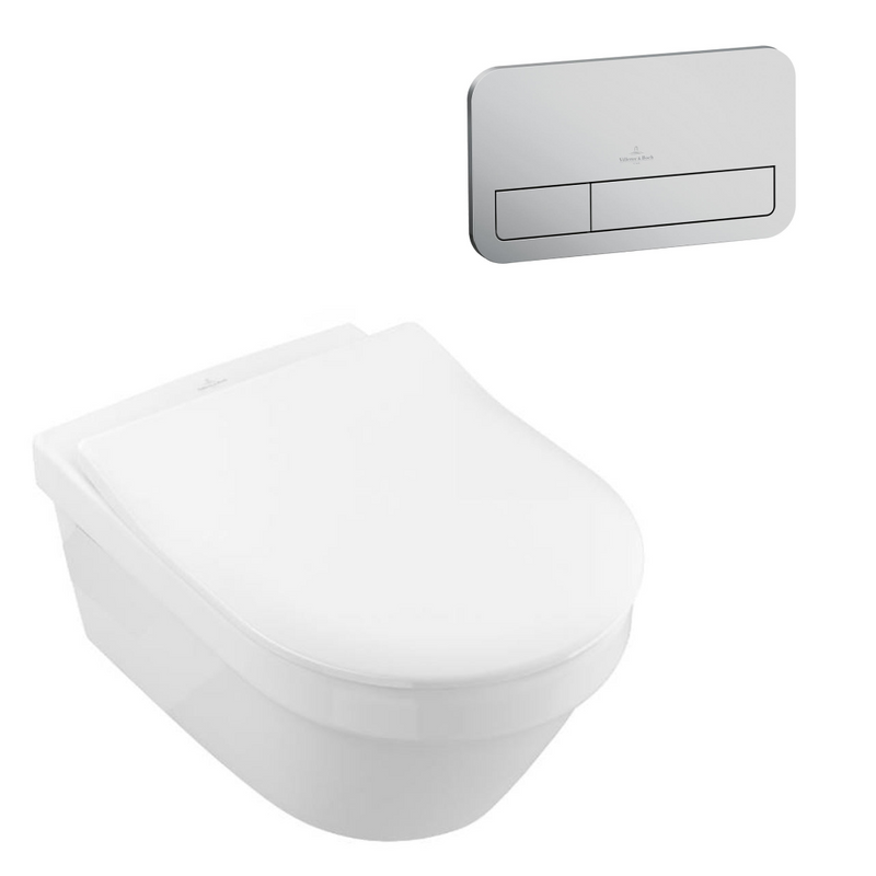Villeroy & Boch Architectura 3.0 Wall Hung Toilet incl/Slim Seat & VB Cistern Package