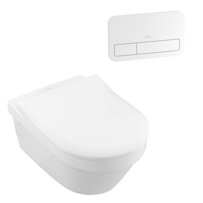 Villeroy & Boch Architectura 3.0 Wall Hung Toilet incl/Slim Seat & VB Cistern Package