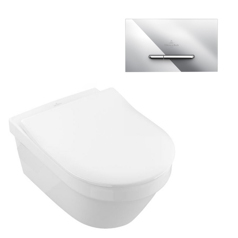 Villeroy & Boch Architectura 3.0 Wall Hung Toilet incl/Slim Seat & VB Cistern Package