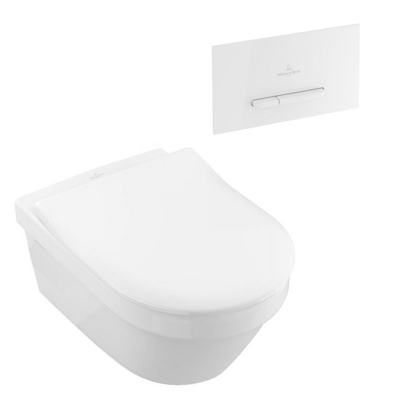 Villeroy & Boch Architectura 3.0 Wall Hung Toilet incl/Slim Seat & VB Cistern Package