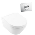 Villeroy & Boch Architectura 3.0 Wall Hung Toilet incl/Villeroy & Boch Cistern Package - E100 Chrome Button - 4694HR01S4B + 92233500 + 92248561