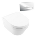 Villeroy & Boch Architectura 3.0 Wall Hung Toilet incl/Villeroy & Boch Cistern Package - E200 Chrome Button - 4694HR01S4B + 92233500 + 92249061