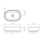 Arcisan 580 Above Counter Basin - Matte White - AR04635.MW