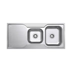 Argent Format 1080 1 & 3-4 Sink LH Drainer - 1 Tap Hole - KS410824L