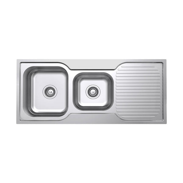 Argent Format 1080 1 & 3-4 Sink RH Drainer - 1 Tap Hole