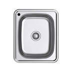 Argent Format 390 Laundry Sink Sidewall Bypass Left Hand - 1 Tap Hole - KS4035106LB