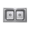 Argent Format 780 Double Sink - No Tap Hole - KS4082230