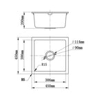 Argent Grace 450 Topmount Sink White - KS5045100WH