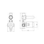 Argent Grace Diverter Wall Mixer - Matte Black - DM33414795 + DM33004795