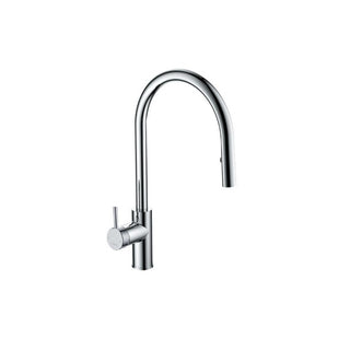 Argent Grace Gooseneck Kitchen Mixer with Pull-Out Spray - Chrome - KM422889