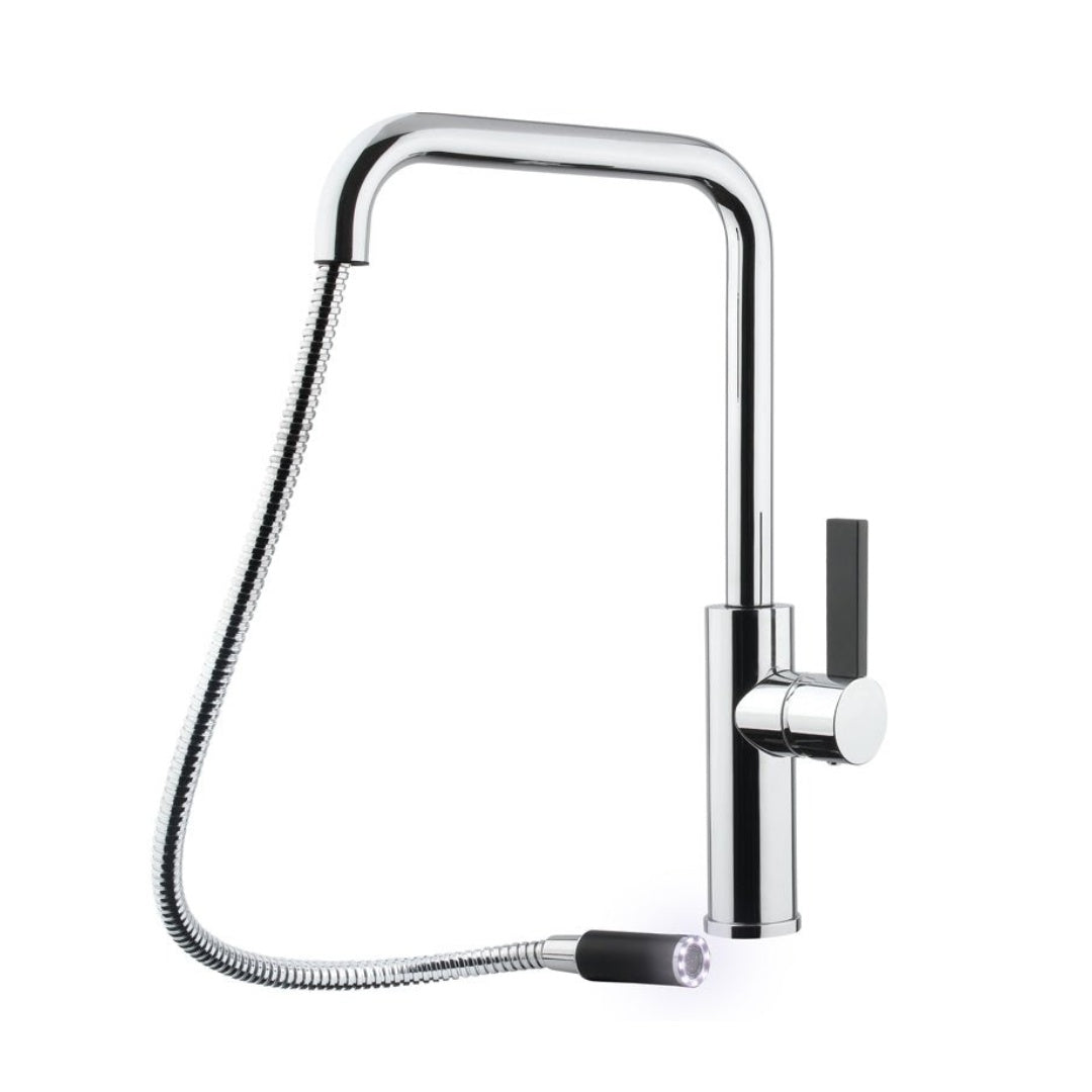 Armando Vicario Luz Sink Mixer with Pull-Out Spray - Black - LUZ-B